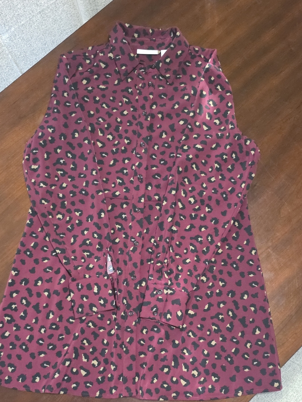Susan Graver Wine Leopard Print Dress
